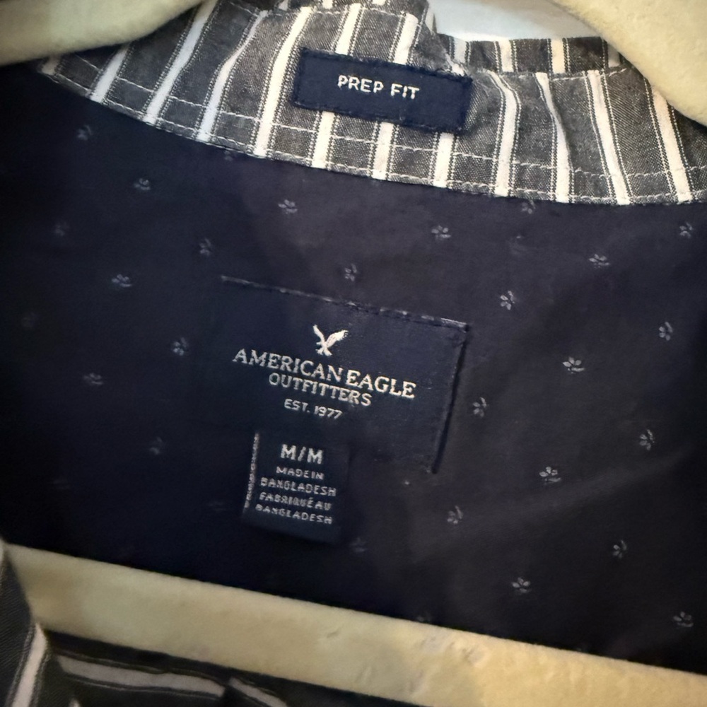 American Eagle Outfitters Black and White Striped Shirt - Picture 2 of 2